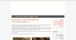 Desktop Screenshot of metaleniezelazne.com.pl